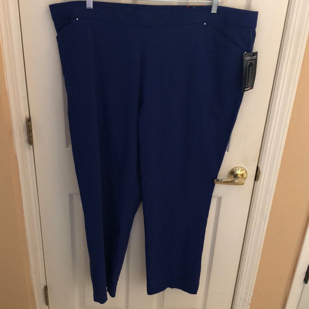 Avenue Blue Stretch Pull On Pants Sz 26 Average